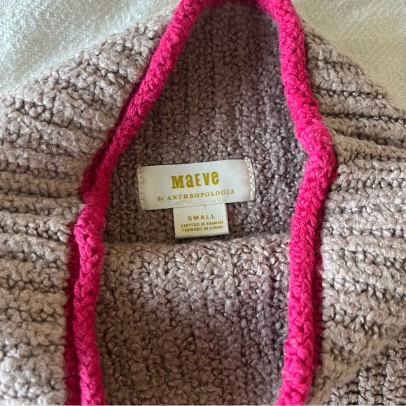 Anthropologie Maeve Taupe Tan Brown Turtleneck Mock Sweater Small - Picture 2 of 6